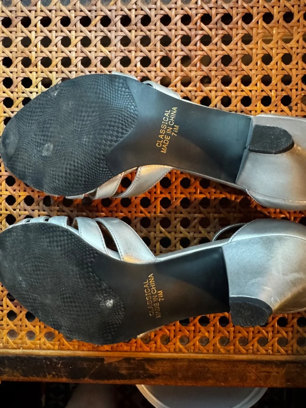 Silver Dance Heels. Classic. 7.5 M